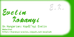 evelin kopanyi business card